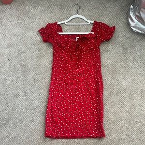 Red princess polly floral dress
